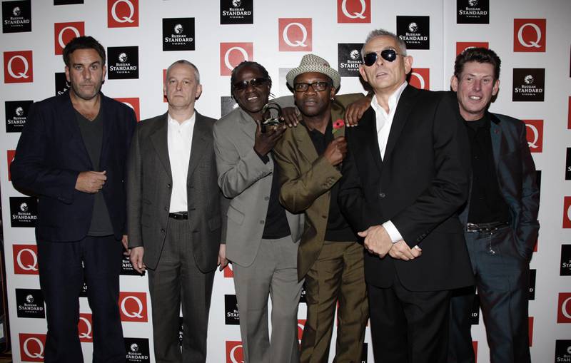 The Specials, from left, Hall, Panter, Staple, Golding, Bradbury and Byers, attend the Q Awards in London in 2009. PA