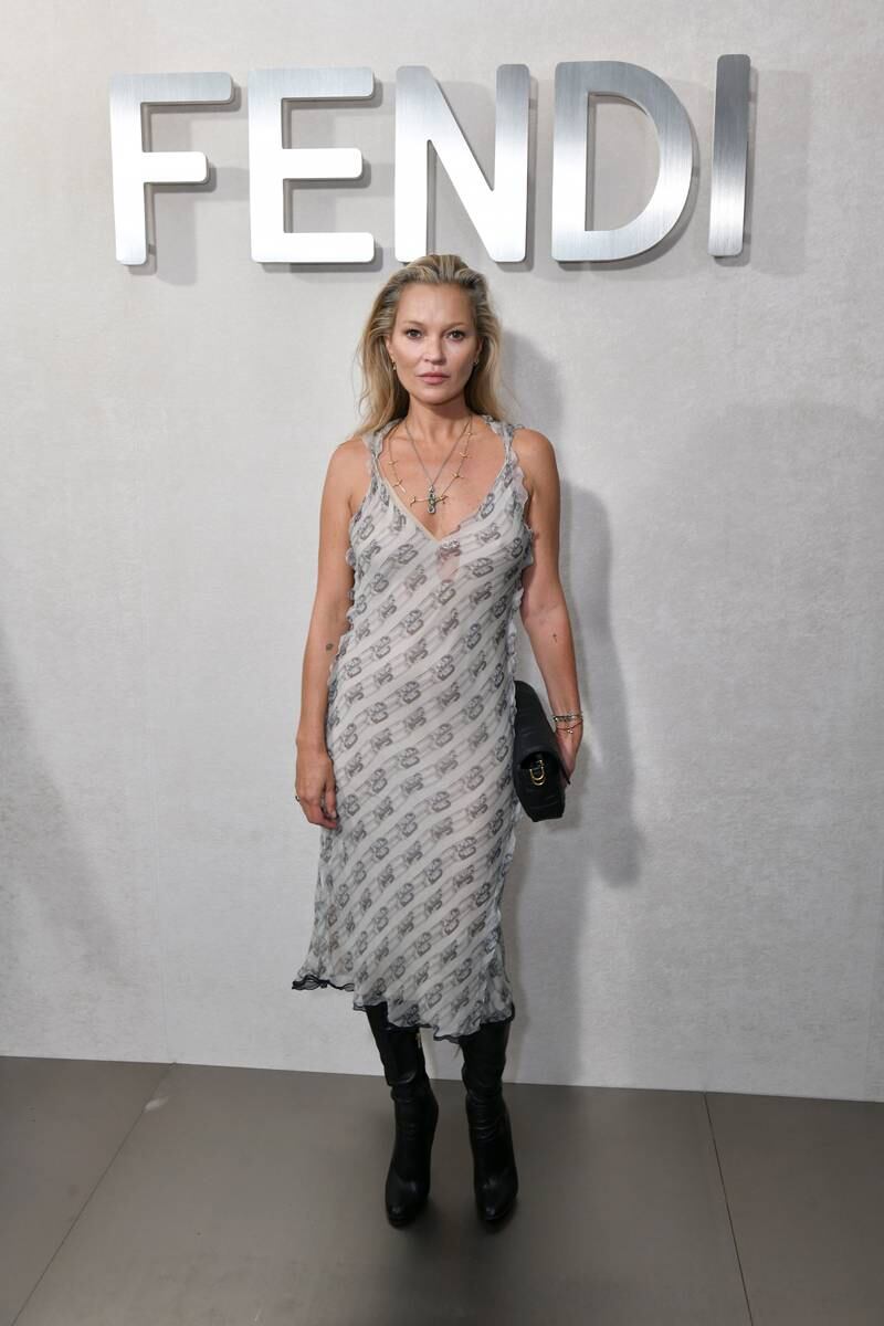 Kate Moss attends Fendi's presentation. Getty Images