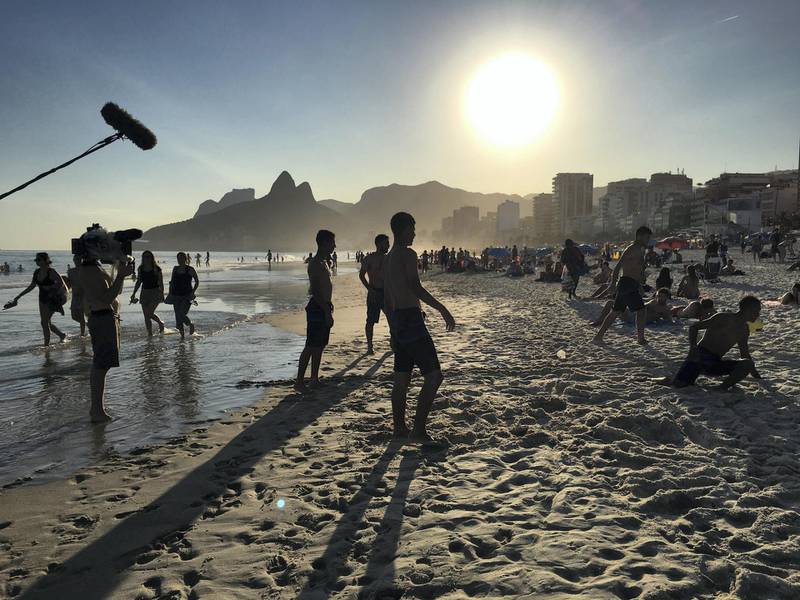 Scenes from the documentary taken on the Copacabana Beach. Courtesy The Black Pearls Academy