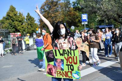 Protests in Rzeszow, Poland. EPA