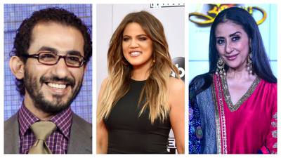 From left: Ahmed Helmy, Khloe Kardashian and Manisha Koirala have all opened up about their cancer journeys. Photos: Front Row, AP Photo, AFP