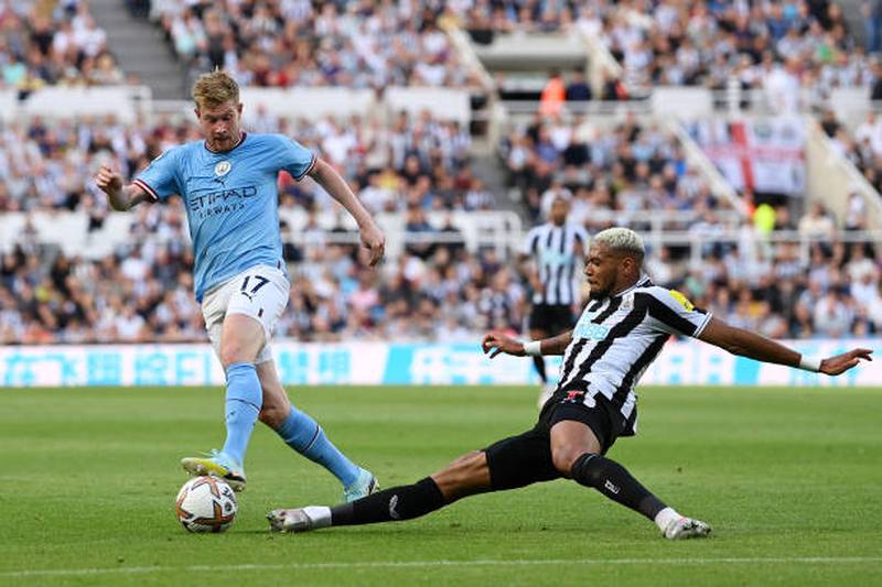 Joelinton - 8, Got through so much impressive work in the middle both in attack and defence, encapsulated when he forced Kyle Walker into a mistake by pressing him at the end of the first half. Was booked for a late challenge on Haaland.
Getty
