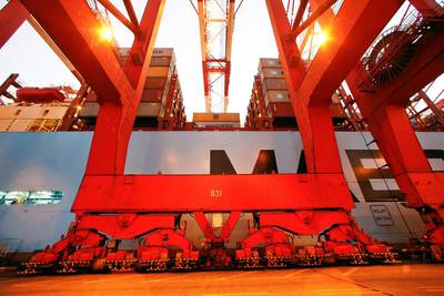 The Maersk Majestic at the Yangshan Deep Water Port. Aly Song / Reuters