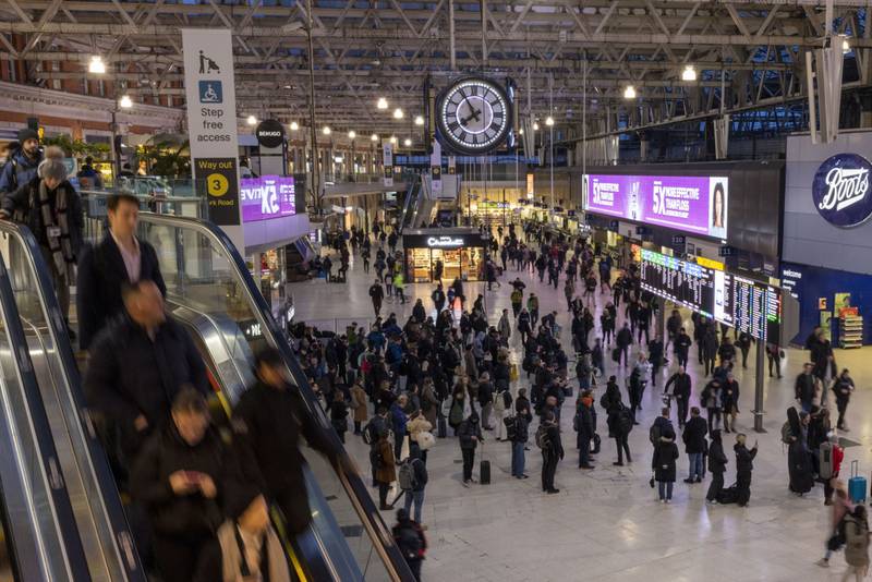 Commuters at Waterloo Station. The cost of daily transport in and out of London is on the rise. Bloomberg