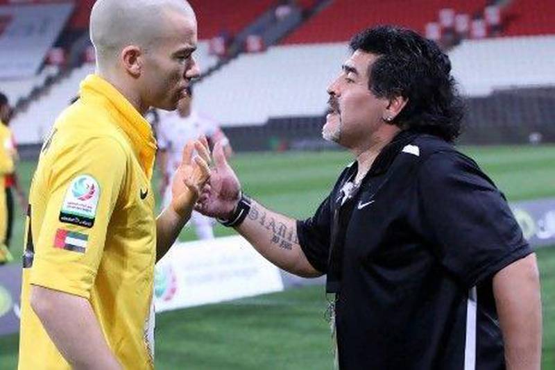 Diego Maradona, right. Ravindranath K / The National
