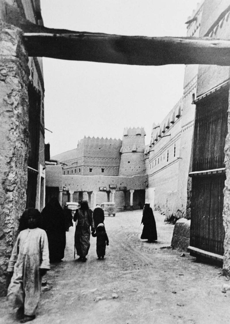 A street scene shows the Saudi capital city of Riyadh in 1937. Photo: AFP