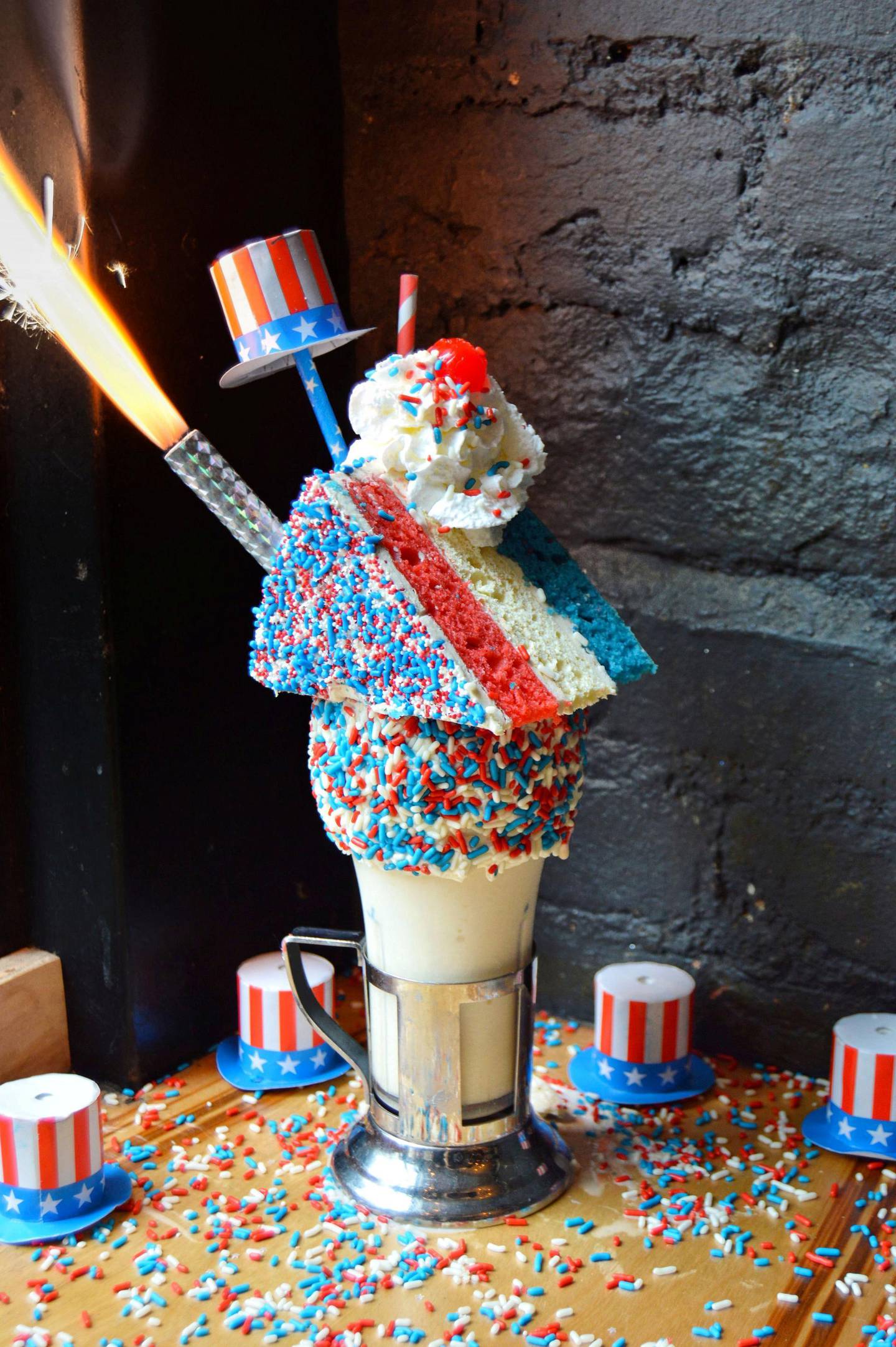 Black Tap has a limited-edition CrazyShake to celebrate July 4. Courtesy Black Tap