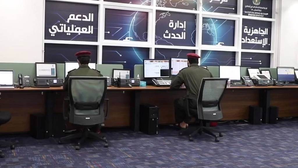 Inside the high-tech control room of Abu Dhabi Civil Defence