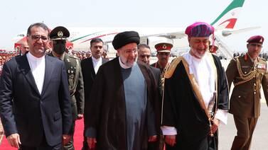 An image that illustrates this article Iranian President visits Oman to meet Sultan Haitham