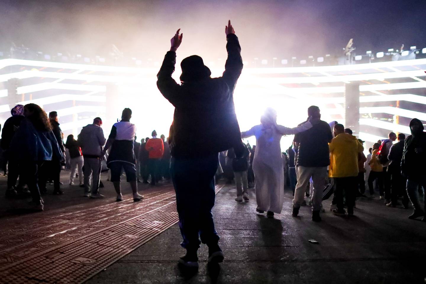 Revellers dance at the MDL Beast Soundstorm music festival in Riyadh, Saudi Arabia, in December 2021. Bloomberg