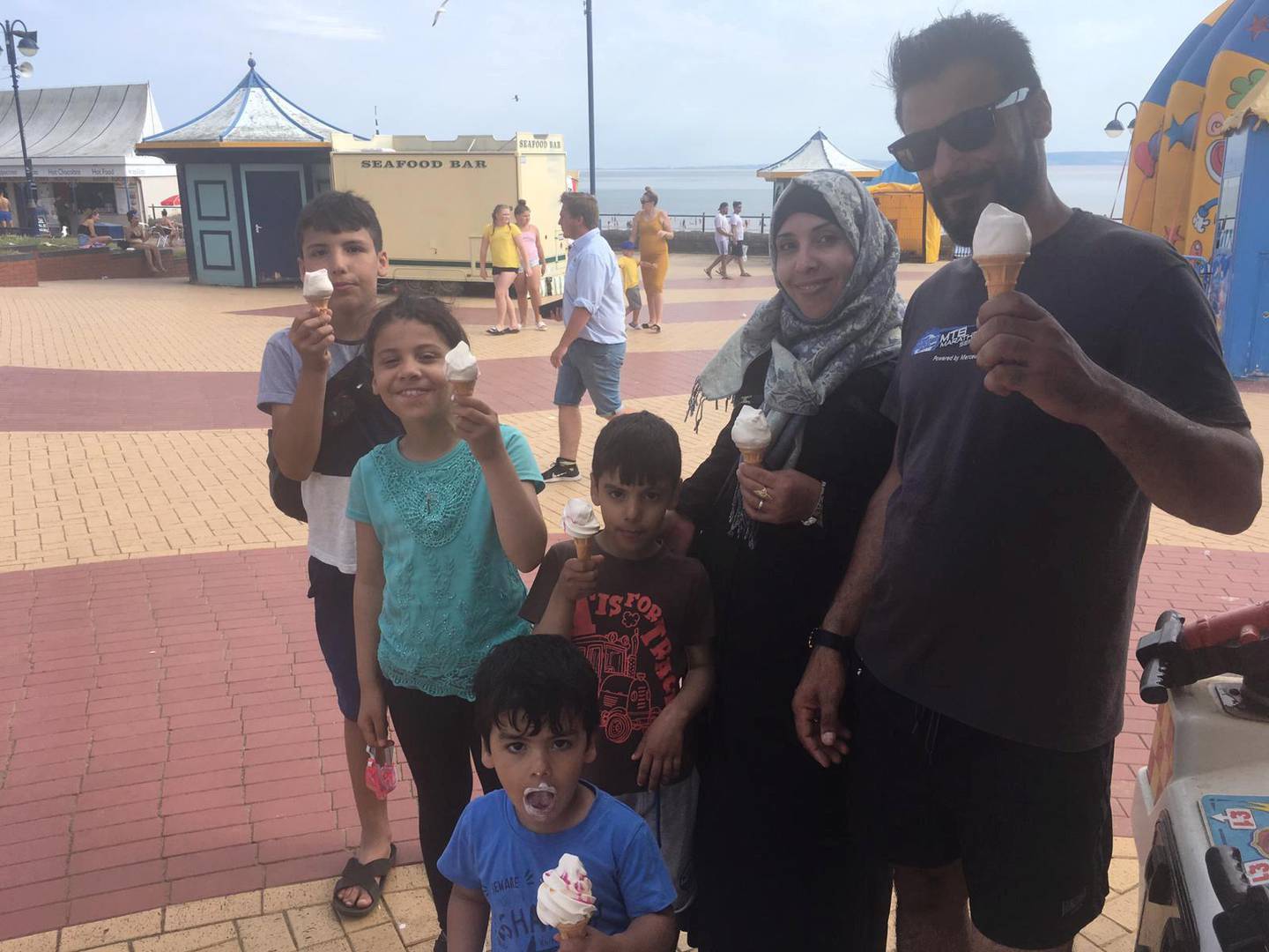 Khaled Ali were accepted for resettlement and moved to Wales with his wife and four children in September 2018 from Lebanon. Courtesy Khaled Ali. 