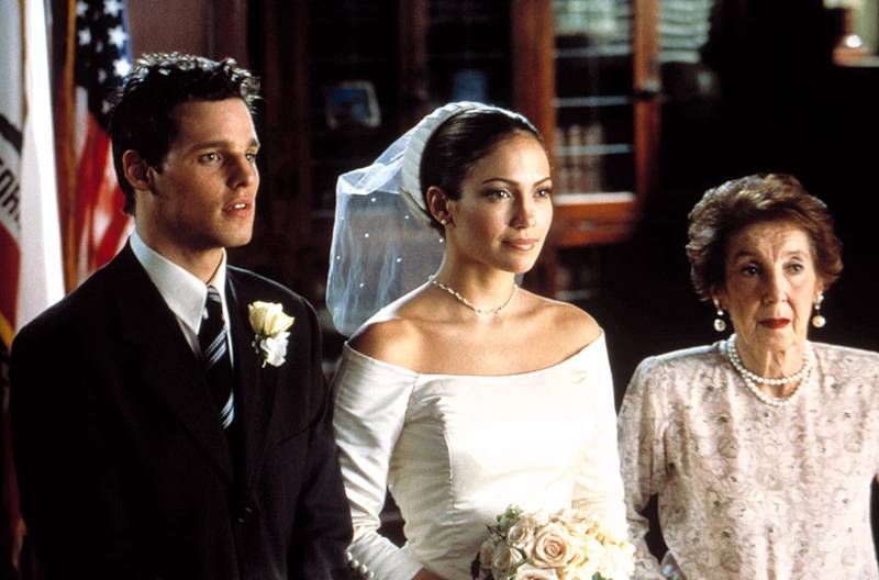 In the film, 'The Wedding Planner', Lopez briefly wore a wedding gown. Photo: Columbia Pictures