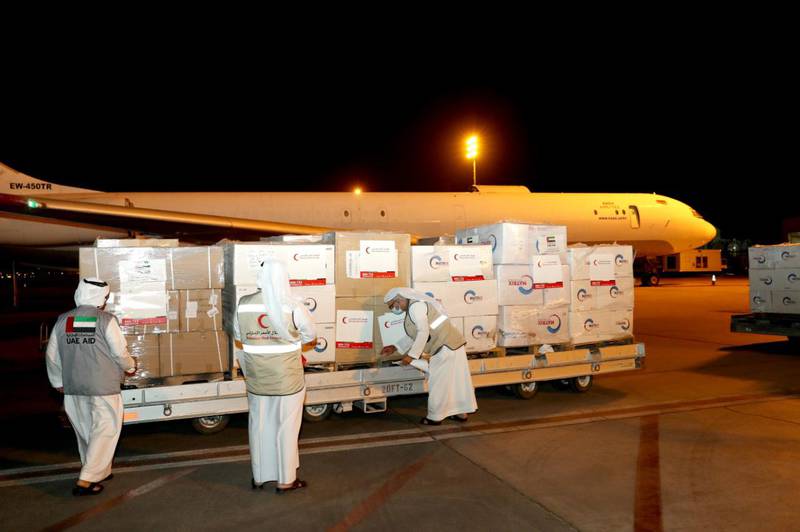 Damascus received the second batch of medical aid sent by the UAE to help reduce the spread of the COVID-19 pandemic and support the Syrian medical sector in coordination with the Syrian Arab Red Crescent on September 4, 2020. Wam