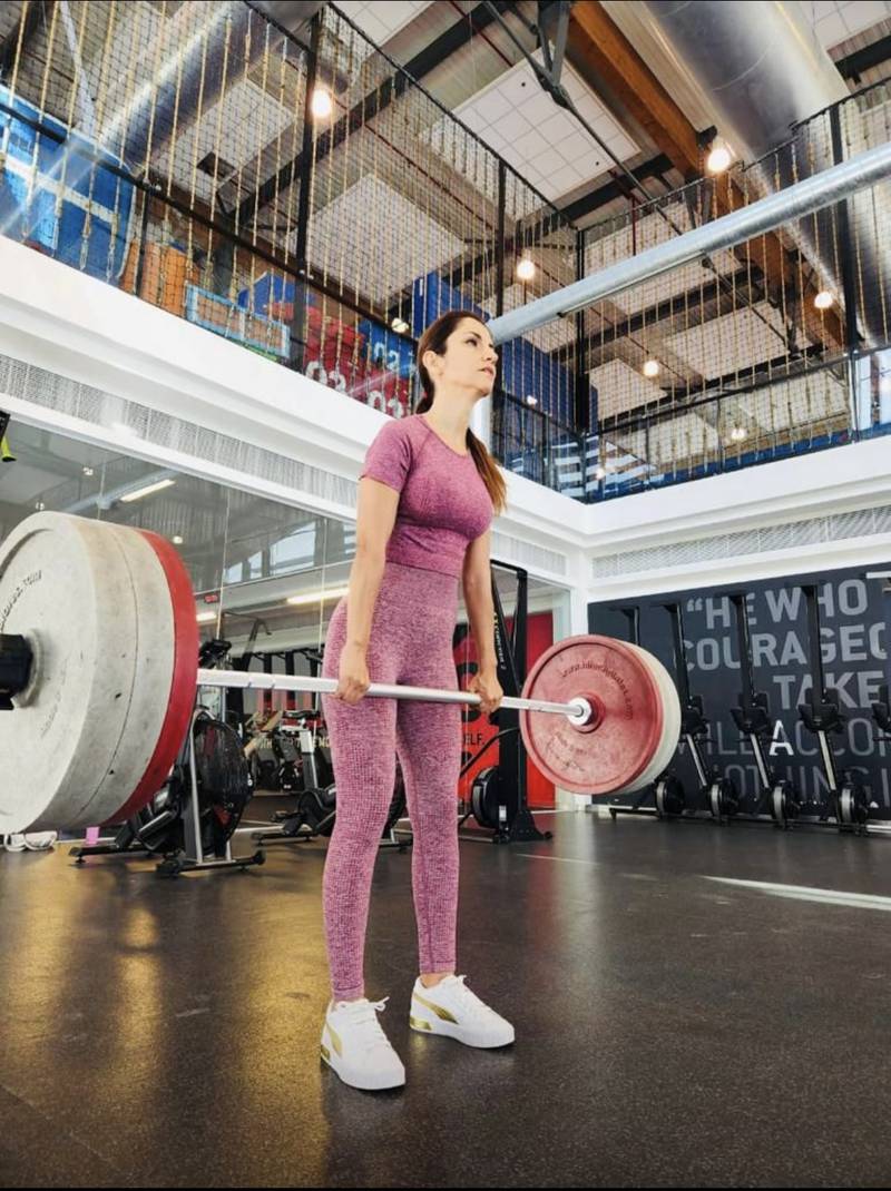 Lousin Mehrabi has started a 45-day fitness challenge to build enough strength to lift her son who weighs 30kg. Photo: Lousin Mehrabi