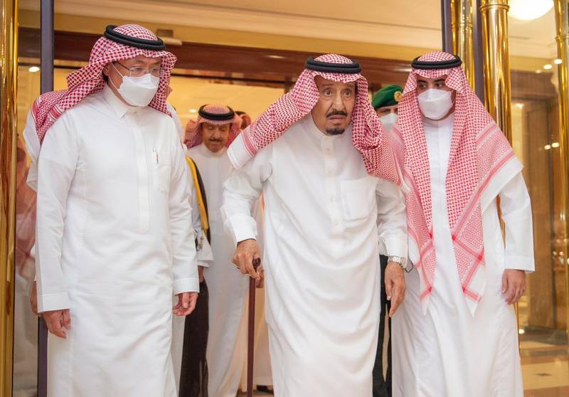 King Salman, 86, leaves King Faisal Specialist Hospital in Jeddah on Sunday after medical tests, treatment and a recovery period. SPA