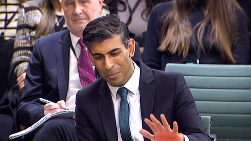 Britain's Prime Minister Rishi Sunak, attending questions by from the Liaison Committee, in London on Tuesday. AFP