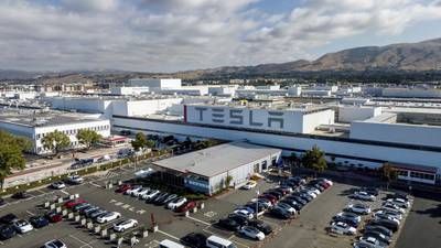 Tesla's factory in Fremont, California. AP