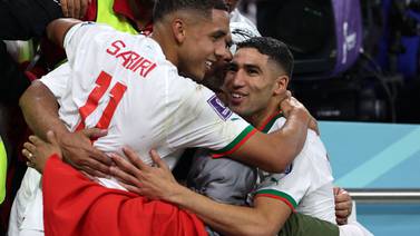 An image that illustrates this article Morocco stun Belgium with famous World Cup victory