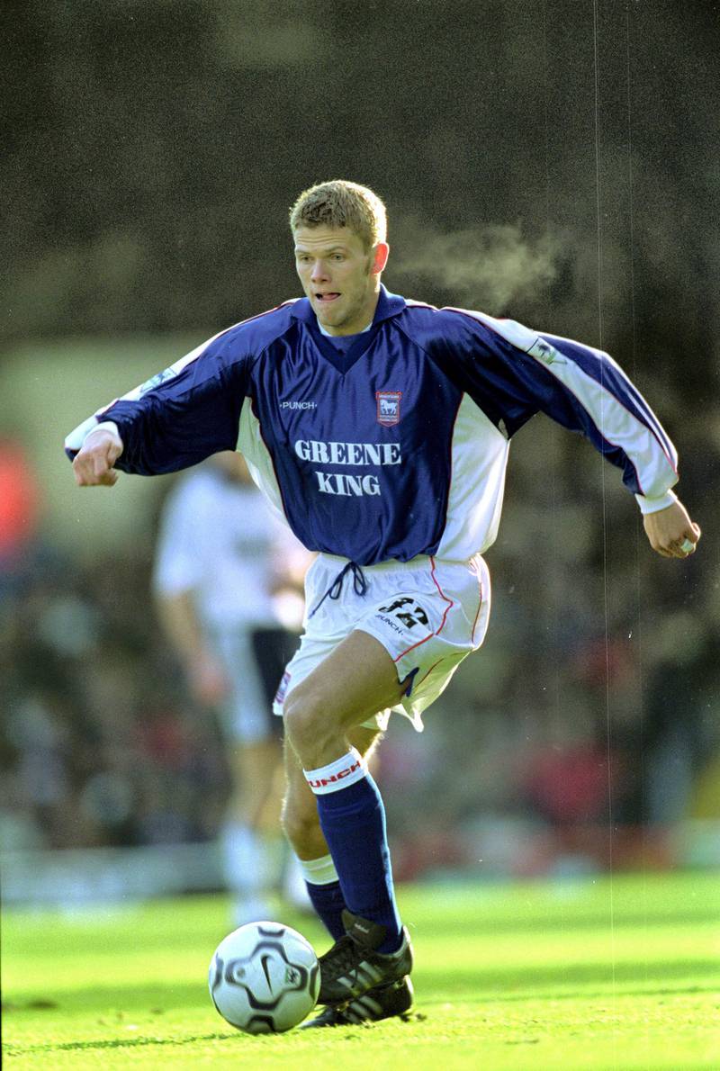30 Dec 2000:  Hermann Hreidarsson of Ipswich in action during the FA Carling Premier League match against Spurs played at Portman Road in Ipswich, England. Ipswich won the game 3-0. \ Mandatory Credit: Jamie McDonald /Allsport