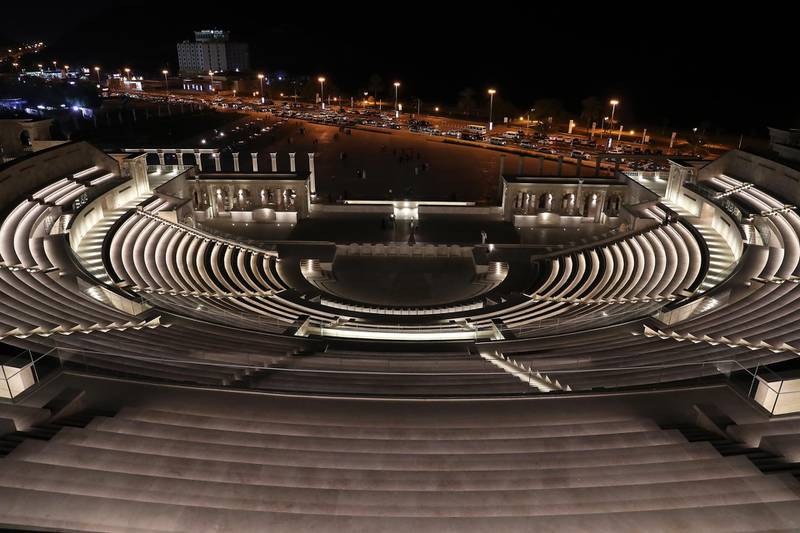 SHARJAH , UNITED ARAB EMIRATES , December 21– 2020 :-  View of the Khor Fakkan amphitheatre in Sharjah. ( Pawan Singh / The National ) For News/Standalone/Instagram/Big Picture.