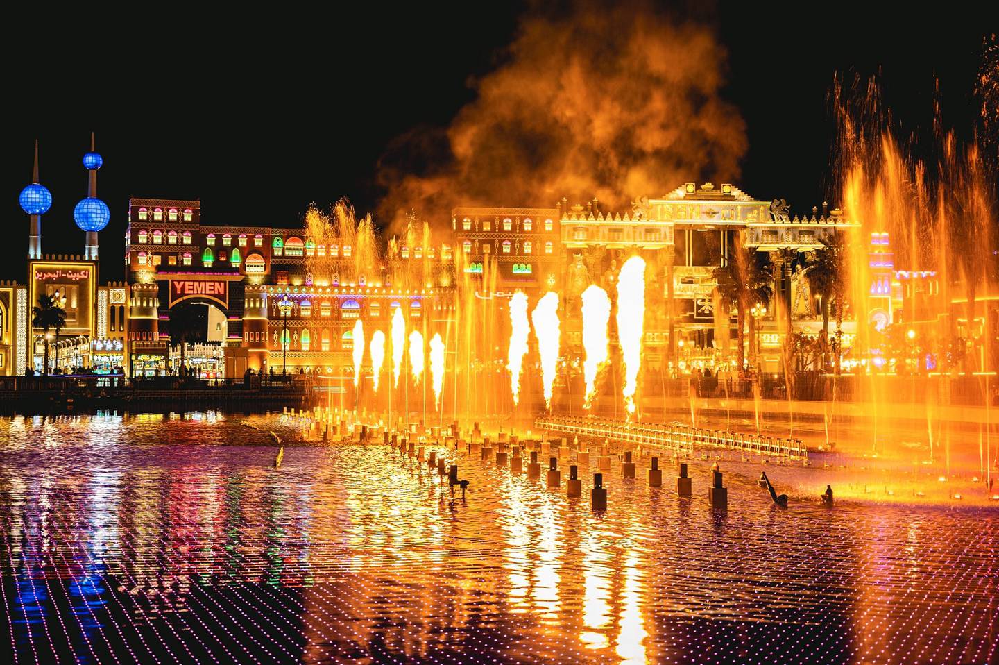 The new Fire Fountain at Global Village. Photo: Global Village