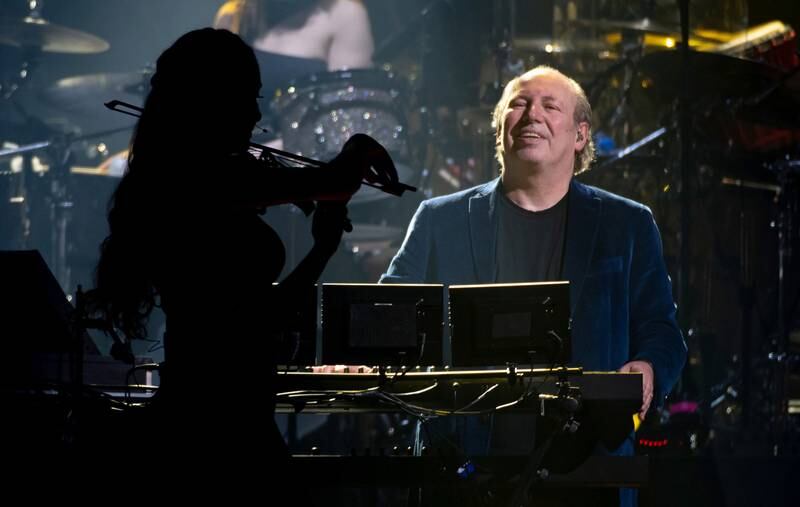 German composer Hans Zimmer performs during the 'Hans Zimmer Live 2022' concert at the Atlas Arena in Lodz, central Poland. EPA