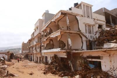 Rescue operations have been hindered by damage to roads in some areas. Islam Alatrash for The National