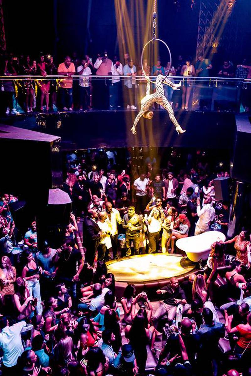 The scene at People by Crystal in Dubai as Meek Mill performed. Courtesy People by Crystal Dubai