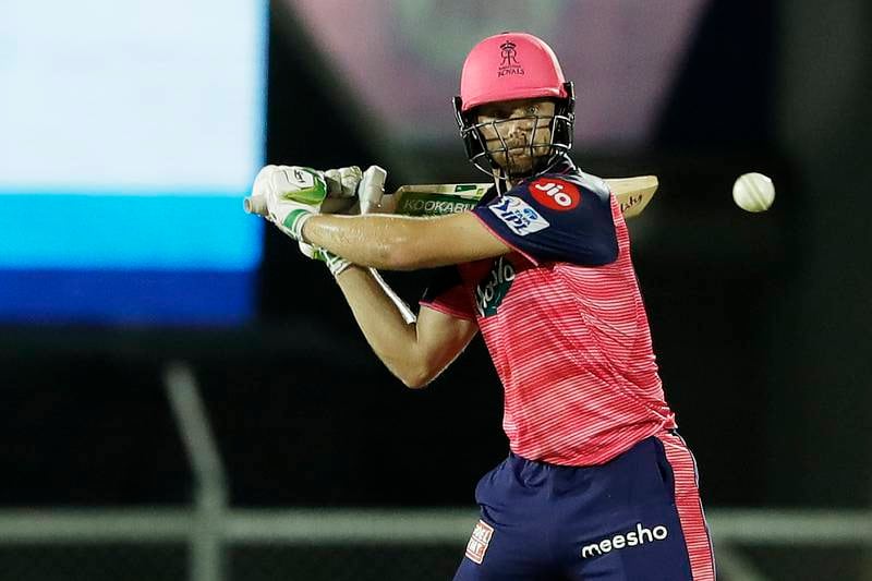 Jos Buttler of Rajasthan Royals scored a century against Kolkata Knight Riders at the Brabourne Stadium in Mumbai on Monday, April 18, 2022. Sportzpics for IPL