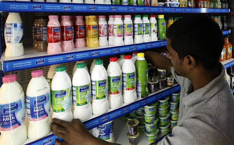Almarai reported a fall in its first quarter net income on Sunday. Satish Kumar / The National