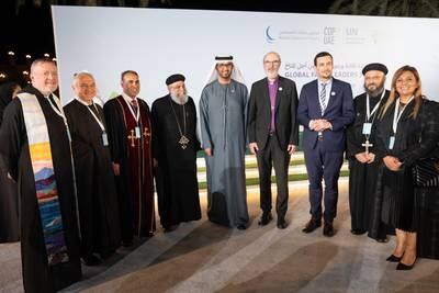 Dr Al Jaber called for faith leaders to help him 'send a message of tolerance, peace, optimism and prosperity from the UAE to the world'

