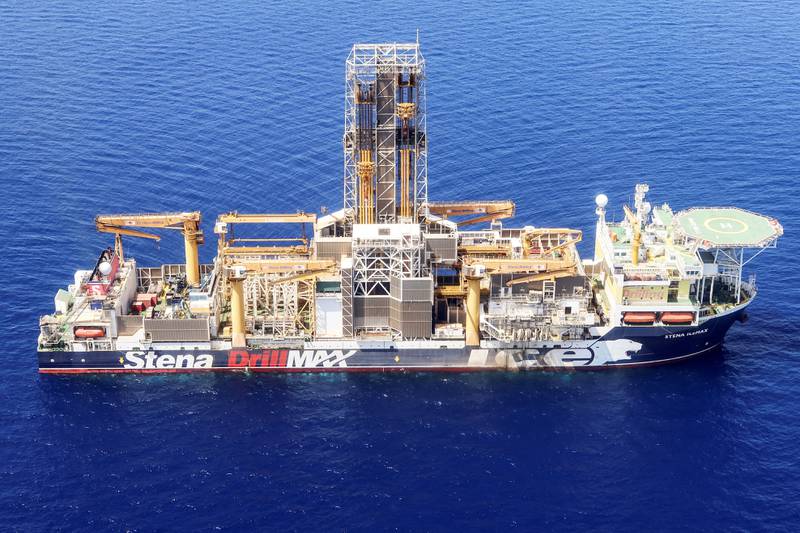 London-based Energean’s drill ship at the Karish natural gas field off Israel. Reuters
