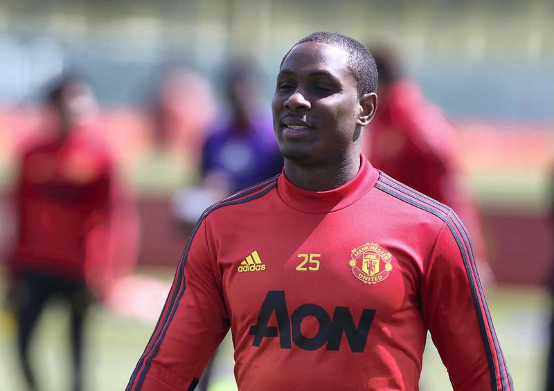 MANCHESTER, ENGLAND - JUNE 05: Odion Ighalo of Manchester United in action during a first team training session at Aon Training Complex on June 05, 2020 in Manchester, England. (Photo by Matthew Peters/Manchester United via Getty Images)