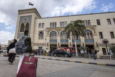 A picture taken on February 27, 2019 shows Cairo's Ramses main railway station in the Egyptian capital. AFP