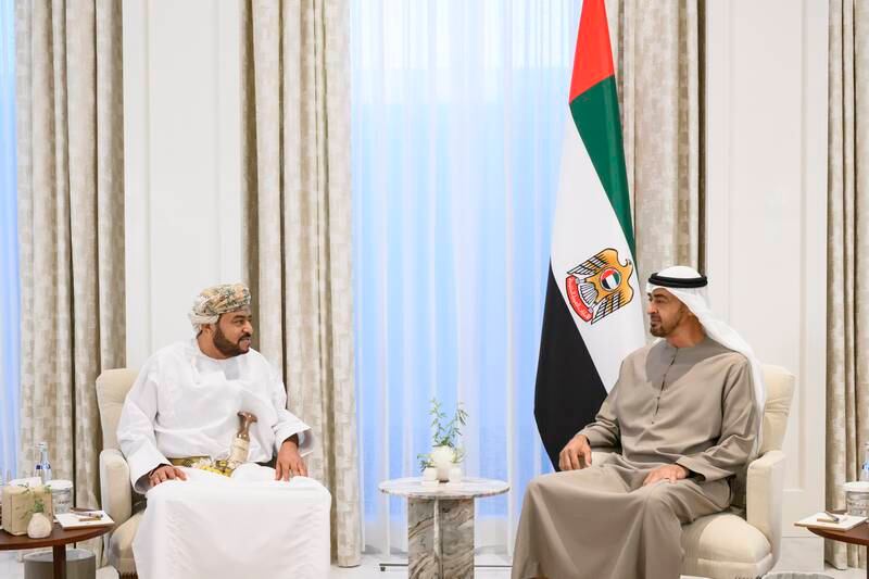 President Sheikh Mohamed meets Mr Al Said at Al Shati Palace.