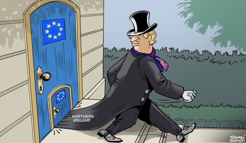 Our cartoonist's take on EU's plan to initiate legal action against the UK over their Northern Ireland Protocol agreement