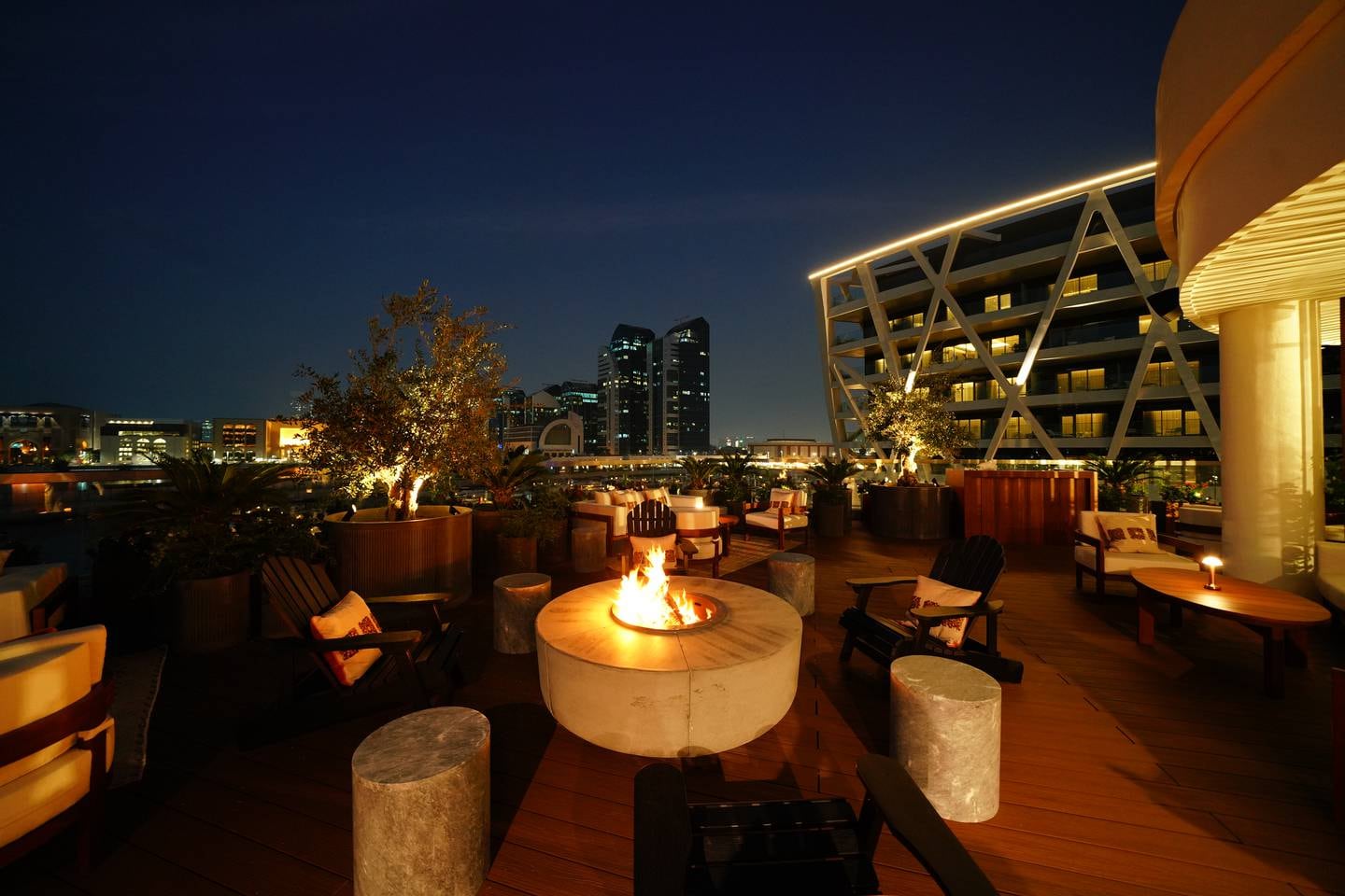 Rooftop venue Annex Abu Dhabi will offer views of the Corniche fireworks. Photo: Abu Dhabi Edition