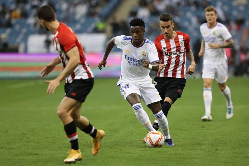 Vinicius Jr – 6. Didn’t impact the game in the first half like Rodrygo on the other wing against the team with the second-best defence in La Liga. AFP