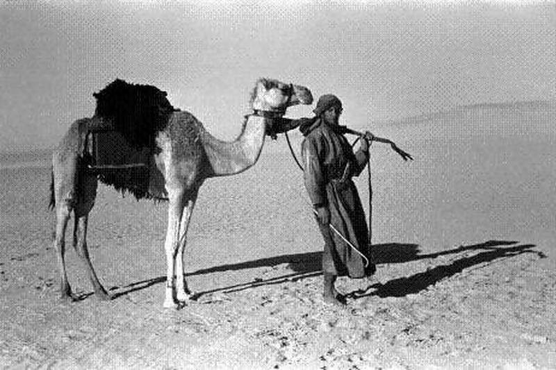 Wilfred Thesiger during his second crossing of the Empty Quarter in 1948. Courtesy of Motivate Publishing