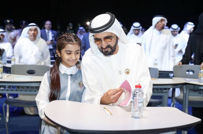 Mohammed bin Rashid inaugurates the largest Arabic school platform for e-learning. WAM