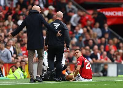 Diogo Dalot - 6: Third straight league start. Subject of a yellow card tackle by Lampety after three minutes. Top play to set up Rashford on 25. Nicked ball off Mitoma to stop a 48th-minute attack. Another who didn’t do enough to stop the second goal conceded. Reuters