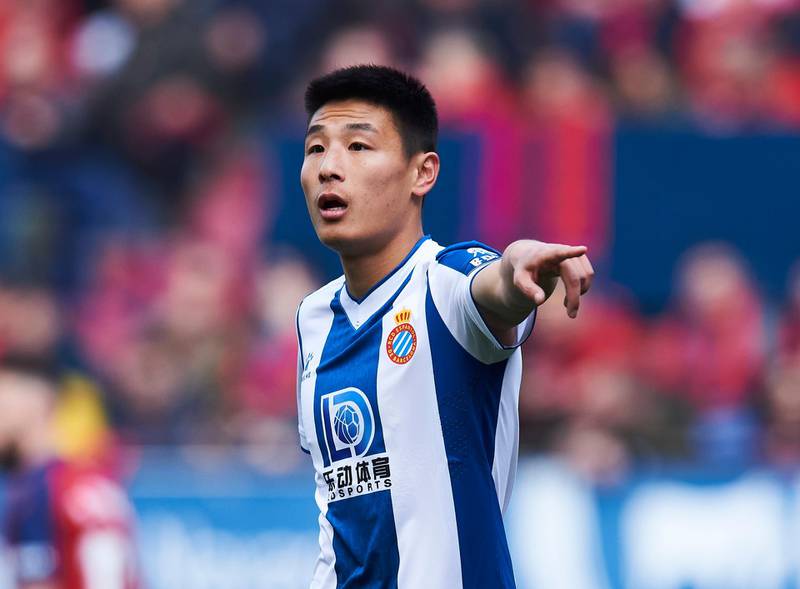 Wu Lei of Espanyol. "Wu Lei has mild symptoms and is currently undergoing treatment," the CFA said in a statement, adding that they had been given the news by La Liga strugglers Espanyol. The 28-year-old striker, China's best-known player, is in self-isolation at home in Barcelona, Xinhua news agency said. Getty Images