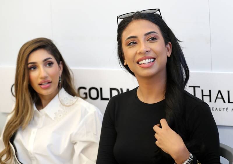 Deyani with finalist Shereen Ahmed. 