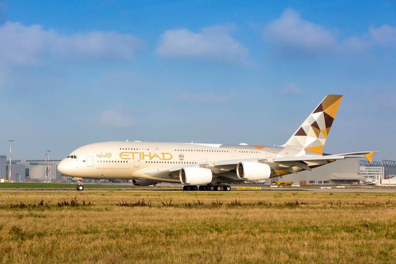 Etihad will fly regular services between London and Melbourne from Friday, May 15 with transit passengers able to book flights without obtaining approval to enter the UAE. Courtesy: Etihad. 