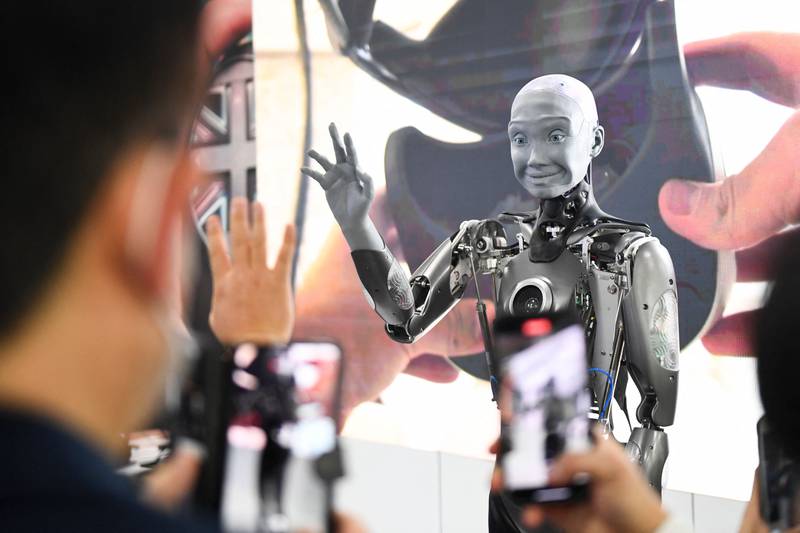A humanoid robot with AI is demonstrated at CES in Las Vegas. Proponents of explainable AI say it has helped increase the effectiveness of its application in fields such as health care and sales. AFP