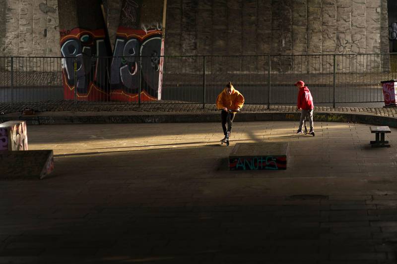 Youths play in a skatepark in Gateshead. Getty Images