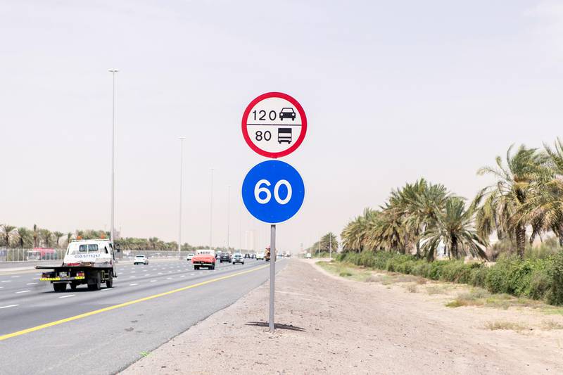 DUBAI, UNITED ARAB EMIRATES,  29 MARCH 2017. 

The speed limit on Emirates Road and Sheikh Mohammed bin Zayed Road in Dubai is to be reduced.

Dubai Police and the Roads and Transport Authority said the limit was to fall from 120kph to 110kph to improve safety.

Speed cameras will be reset to trigger at 131kph, they said.

Emirates Road and Sheikh Mohammed bin Zayed Road are the most dangerous in Dubai. Last year, 51 people died in accidents on the two motorways - 33 on the latter and 18 on the former.


The speed reduction was announced after a meeting between the RTA and Dubai Police to increase road safety and both said the decision was made due to the number of fatal accidents on the two roads.

They also agreed to launch campaigns to monitor lorries and report any safety violators.

Lt Col Omar Ashour, director of traffic investigation at Al Rashidiya Police Station, said Emirates Road was one of the five most-dangerous in Dubai.


"A total of 10 deaths were reported in Dubai over the past two months, five of which occurred on the Emirates Road," he said.

Lt Col Ashour said a total of 44,826 traffic violations occurred last year in Al Rashidiya’s jurisdiction, compared to 53,148 in 2015. Seventy-five of last year’s violations were for driving under the influence of alcohol. Some 995 vehicles were seized in the same period.

Al Rashidiya Police Station covers Midrif, northern parts of Emirates Road and Sheikh Mohammed bin Zayed Road in Dubai, Al Warqa, Al Twar, Umm Ramool and Nad Al Hamar.


He also said 12 new speed cameras would be installed in the area.

Maj Gen Abdullah Khalifa Al Marri, Commander-in-Chief of Dubai Police, said: "These coordinative meetings of the RTA and Dubai Police are of huge benefit to the emirate and our joint business. They enable the realisation of the common objectives of providing security, tranquility and happiness to the public."

Dubai Traffic Police said they have intensified patrols and increased fixed and mobile radars o *** Local Caption ***  RM_20170329_SPEED_006.JPG