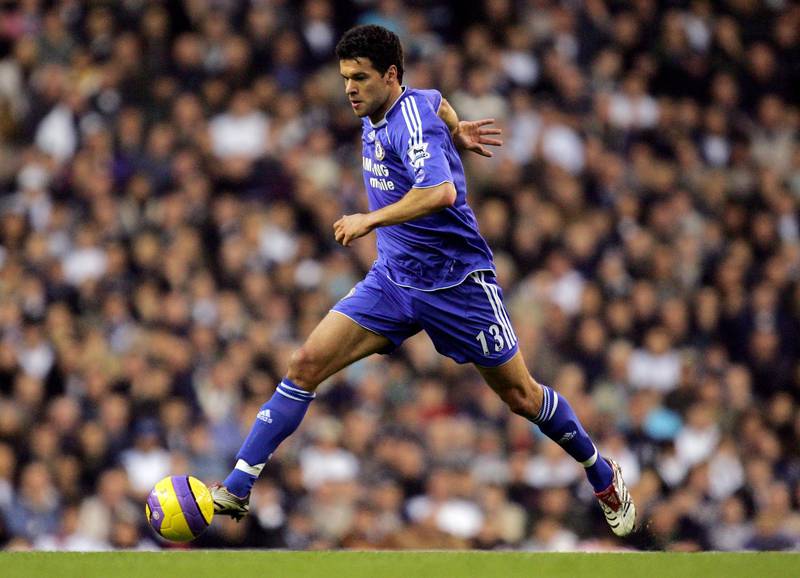 LONDON - NOVEMBER 05:  Michael Ballack of Chelsea in action during the Barclays Premiership match between Tottenham Hotspur and Chelsea at White Hart Lane on November 5, 2006 in London, England.  (Photo by Clive Rose/Getty Images)