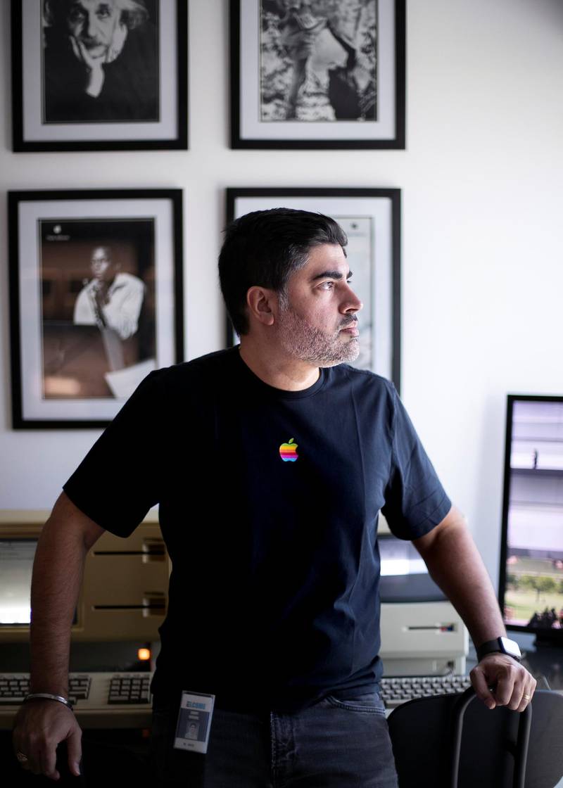 DUBAI, UNITED ARAB EMIRATES. 3 NOVEMBER 2019. Apple product collector, Jimmy Grewal.Jimmy Grewal previously worked as the Program Manager on Microsoft's Mac Internet Explorer team and is currently a director of Elcome International.(Photo: Reem Mohammed/The National)Reporter:Section:
