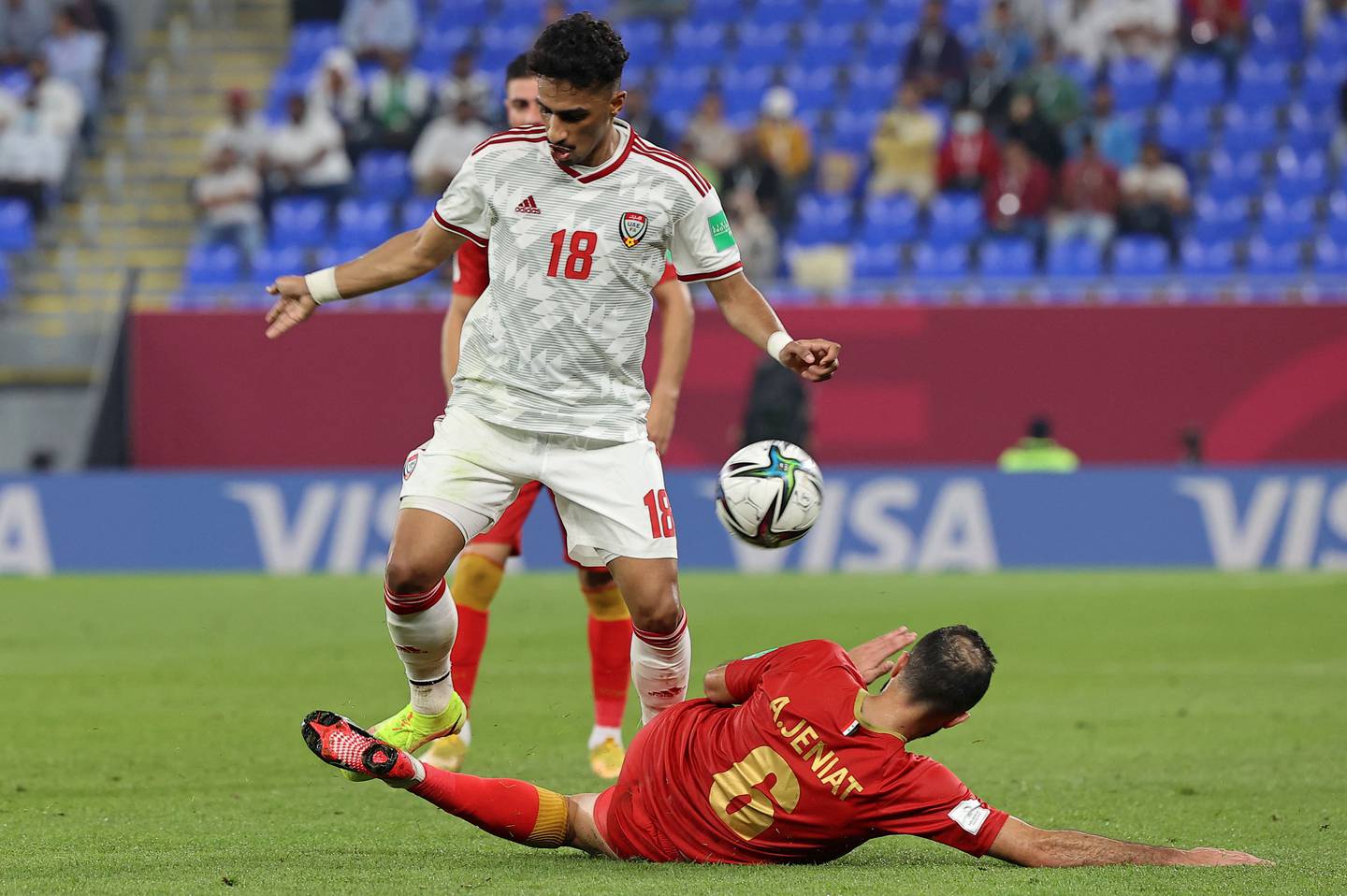 Abdullah Ramadan is a key midfielder for the UAE but has suffered from injury issues. AFP